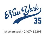 Vector New York text typography design for tshirt hoodie baseball cap jacket and other uses vector