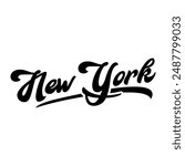 Vector New York text typography design for tshirt hoodie baseball cap jacket and other uses vector