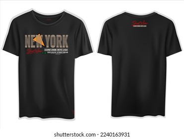 vector new york text typography stylish mockup design