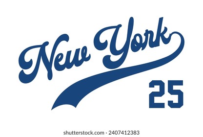 Vector New York text typography design for tshirt hoodie baseball cap jacket and other uses vector