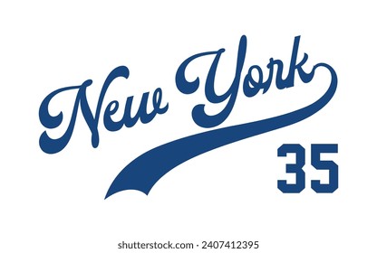 Vector New York text typography design for tshirt hoodie baseball cap jacket and other uses vector