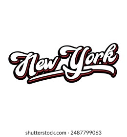 Vector New York text typography design for tshirt hoodie baseball cap jacket and other uses vector