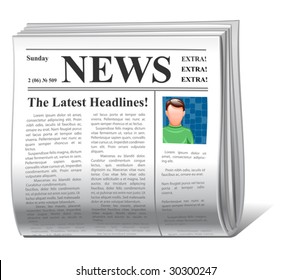 vector news icon front page