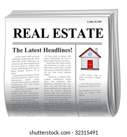 vector news icon. real estate