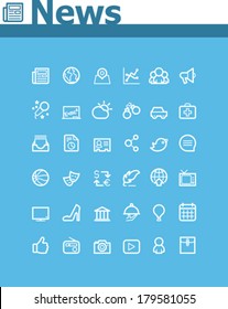 Vector news icon set