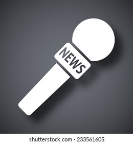 Vector news microphone icon