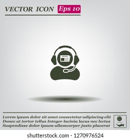 Vector news reporter icon