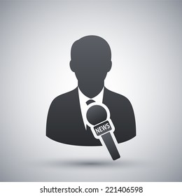 Vector News Reporter Icon