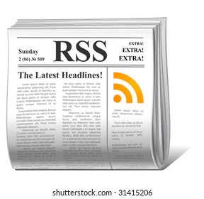 vector news rss icon