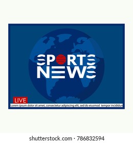 Vector of news, sports news logo symbol or icon