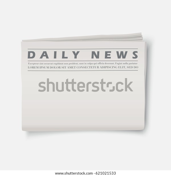 Vector Newspaper Blank Space Design Stock Vector (Royalty Free) 621021533