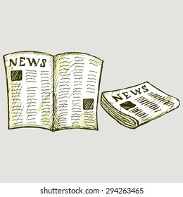 Vector Newspaper with fresh news