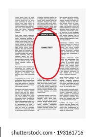 vector newspaper with highlighted empty place for your text or advertisement