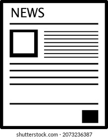 icono del periódico vector. diseño de signo en fondo blanco..eps