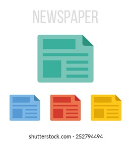 Vector newspaper icons.