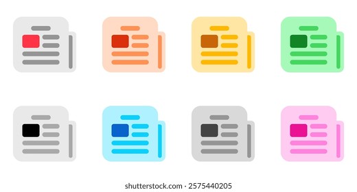 Vector newspaper newsletter icon. Perfect for app and web interfaces, infographics, presentations, marketing, etc.