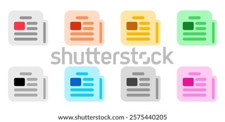 Vector newspaper newsletter icon. Perfect for app and web interfaces, infographics, presentations, marketing, etc.
