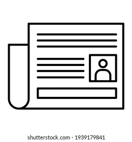  Diseño del icono de contorno de diario de vectores
