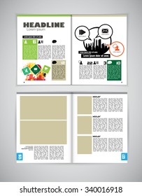 Vector of newspaper template