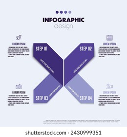Vector nfographics template diagrams, graphs, presentations and business concept charts with 4 options.