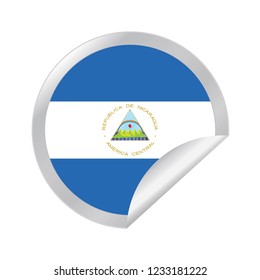 Vector Nicaragua circle folded