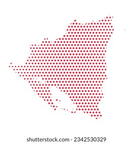 Vector Nicaragua Dotted Map Illustration, can be used for business designs, presentation designs or any suitable designs.