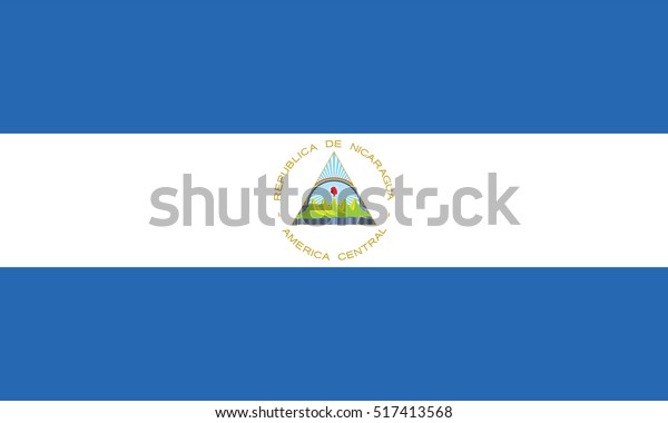 Vector Nicaragua Flag Nicaragua Flag Illustration Stock Vector (Royalty ...