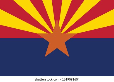 Vector of nice Arizona state flag.