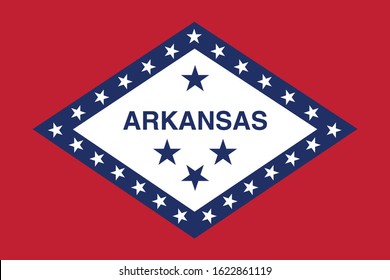 Vector of nice Arkansas State flag.