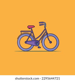 Vector Nice Bicycle Retro Illustration