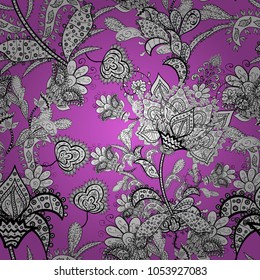 Vector Nice fabric pattern. Abstract elegance seamless pattern with floral background.