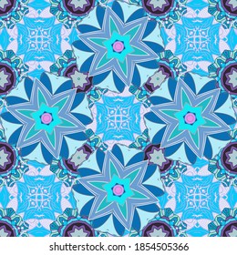 Vector Nice fabric pattern. Abstract elegance seamless pattern with floral background.