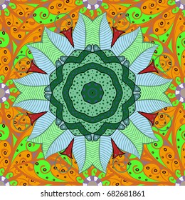 Vector Nice fabric pattern. Abstract elegance seamless pattern with floral background.