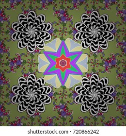 Vector Nice fabric pattern. Abstract elegance seamless pattern with floral background.