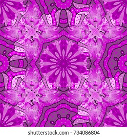 Vector Nice fabric pattern. Abstract elegance seamless pattern with floral background.