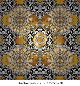 Vector Nice fabric pattern. Abstract elegance seamless pattern with floral background.