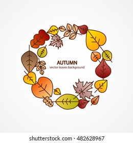 Vector nice modern fall leaves autumn decorative background banner design