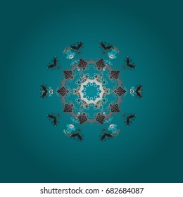 Vector nice snowflakes on colorful background. Flat design. Snowflake icon, isolated. Vector illustration.