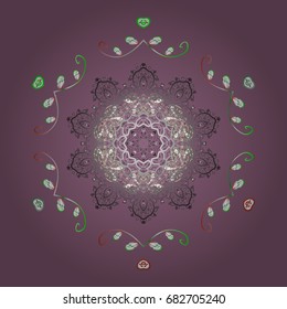 Vector nice snowflakes on colorful background. Flat design. Snowflake icon, isolated. Vector illustration.