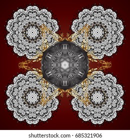 Vector nice snowflakes on colorful background. Snowflake icon, isolated. Vector illustration. Flat design.