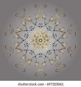 Vector nice snowflakes on colorful background. Flat design. Snowflake icon, isolated. Vector illustration.