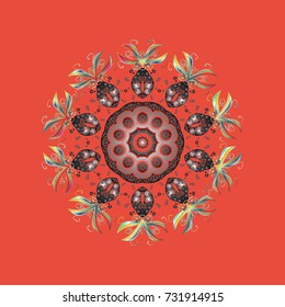 Vector nice snowflakes on colorful background. Flat design. Snowflake icon, isolated. Vector illustration.
