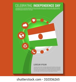 Vector Niger Independence Day Flyer template. Creative Brochure Title Page. National Day Leaflet design element. vector illustration