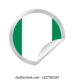 Vector Nigeria circle folded
