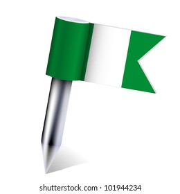Vector Nigeria country flag isolated on white. Eps10