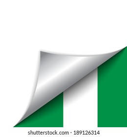 Vector - Nigeria Country Flag Turning Page
