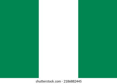 bandera de nigeria vectorial (verde, blanco)