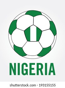 Vector Nigeria Soccer Ball Graphic