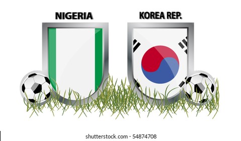 vector Nigeria vs Korea rep.