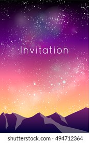 Vector night background. Stars.